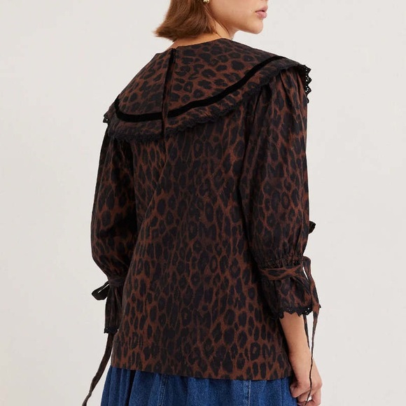 Damson Madder Leopard Print Blouse - Picture 4 of 7